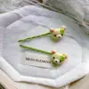 Grampo de Cabelo Ursinho Trevo de Quatro Folhas Fofo para Meninas, Presilha para Franja Lateral, Grampo de Cabelo Doce de Desenho Animado, Acessório de Cabelo