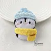 Bufanda Linda Pingüino Rellena de Algodón Accesorios Semi-Terminados DIY Flor para Zapato Sombrero Bolso Accesorios Broche Accesorios para Funda de Teléfono Móvil