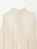 Top de manga larga con cuello redondo semitransparente, estilo europeo y americano en capas para mujer marca Z, popular en Aliexpress, Decoración de moda transfronteriza, Color albaricoque Za