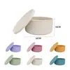 Taza de silicona de grado alimenticio para beber tazón de silicona vajilla para bebé lonchera para estudiante resistente a altas y bajas temperaturas caja bento lonchera de silicona