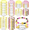Pulseiras com Pingentes de Coração de Basquete e Futebol Mais Vendidas da Amazon para Homens e Mulheres, Joias Estilo Esportivo, Pulseiras Elásticas de Argila Macia