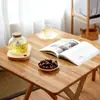 Mesa plegable de madera maciza, mesa de comedor portátil, mesa pequeña simple para uso doméstico, mesa para snacks nocturnos al aire libre, mesa de estudio para casa de alquiler