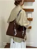 Bolso tote grande de seda estilo europeo y americano para ir al trabajo para mujer, nuevo bolso de hombro versátil 2025 para el trabajo, bolso de axila para mujer