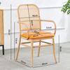 Silla de Comedor de Ratán Nórdico para el Hogar Hierro Vintage Combinación de Mesa y Silla para Restaurante Silla con Respaldo Silla de Bolsa Suave Silla de Comedor de Lujo Ligero Amazon