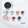 Energía de cristal natural gema de siete colores traje de bola de cristal obsidiana matriz de siete estrellas base de disco adornos de energía