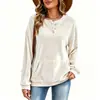 Sudadera Casual Cómoda de Color Sólido de Terciopelo Dorado de Manga Larga para Mujer, Nueva Otoño/Invierno 2026, para Comercio Transfronterizo Europeo y Americano en Amazon
