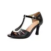 Nuevas Sandalias Peep-Toe Estilo Europeo y Americano con Tacón Cubierto, Tacones Altos con Tira en T, Zapatos Talla Grande 40-46, Zapatos de Exportación