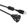 Cabo de dados USB fêmea com cabeça redonda para carro, cabo de carregamento USB macho para carro, adaptador de geladeira, cabo de extensão para celular
