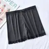 Verão Antiderrapante Cintura Média Gelo Seda Calça de Segurança Mulheres Tamanho Grande Renda Anti-Wolf Calças Exterior Wear Calça de Três Partes sem costura