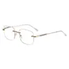 Gafas de Lectura para Mujer, Luz Antiazul, Alta Definición, Ultraligeras, para Mediana Edad y Mayores, con Brillo, Sin Montura, Modernas, Estilo Retro para Mujer