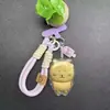 Nuevo Producto Oro Puro 999Chiikawa Usachi Ikaawa Cadena para Teléfono Móvil Llavero Colgante para Bolso Cordón
