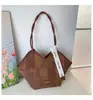 Bolso de Hombro de Gran Capacidad a la Moda, Estilo Lindo y Moderno, Cuadros Bloque de Color, Bolso de Hombro Casual Elegante, Bolso Tote Geométrico