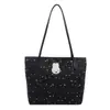 Bolsa Grande de Puntos Estrellados Dulces para Mujer 2026 Nueva Bolsa Tote de Gran Capacidad Otoño Simple para Estudiante Universitario