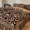 Categoria a Coelho Veludo Leite Veludo Cobertura de Cama Conjunto de Quatro Peças Maillard Alta Gramatura Espessado Inverno Quente Conjunto de Quatro Peças
