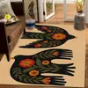 Alfombra de Terciopelo de Cristal con Diseño de Arte Africano para Dormitorio, Resistente a Manchas, Lavable, Alfombrilla para Mesita de Noche, Resistente al Desgaste, Fácil Cuidado, Alfombra para Sala de Estar