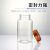 50ml100ml Garrafa Plástica Transparente para Pet Garrafa Cápsula Garrafa Dispensadora de Líquido Sólido Tampa Dourada Tampa Prateada Garrafa Quadrada