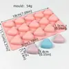 En stock de fábrica Molde de silicona para moldear chocolate, dulces, hielo con 15 cavidades, molde para gelatina con forma de corazón de 15 celdas
