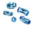 Precio de Fábrica Venta Directa Topacio Natural Cristal Azul Suizo Forma de Almohada Piedra Desnuda Anillo Colgante Pendientes Pendientes Joyería Personalización