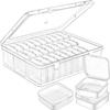Caja de Almacenamiento para Cuentas, Microcuentas, Cuentas de Diamante, Joyería, Arte de Uñas y Accesorios; Caja de Plástico Transparente