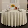 Toalha de Mesa Redonda para Hotel, à Prova de Óleo, Resistente ao Calor, Lavável, Toalha de Mesa Redonda Grande, Capa Giratória para Mesa de Jantar, Toalha de Mesa Redonda
