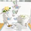 Nova decoração de feriado 3D borboletas adesivas flash douradas e prateadas tridimensionais decoração festiva de casamento borboleta de PVC 12 conjuntos