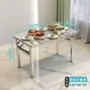 Mesa de jantar dobrável em aço inoxidável, mesa de jantar retangular para casa, mesa portátil comercial para barraca de churrasco e hot pot de mercado noturno