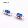 Placa enchufable con conector macho y hembra DB9 DP9p, asiento macho y hembra, pegamento azul, placa de circuito impreso de puerto COM, conector en línea, zócalo RS232 de 9 pines para puerto serie