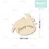 Decorações de Páscoa Transfronteiriças Coelho Ovos Grafite Infantil Base Branca Lascas de Madeira Criativas Pendentes de Páscoa para Casa