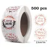 Pegatinas Rodantes de Navidad Merry Christmas Color Oro Rosa de Alta Venta Transfronterizas 1 pulgada Empaque de Regalo Sellos Navideños y de Año Nuevo DIY