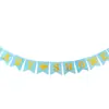 Venda exclusiva transfronteiriça decoração de aniversário bandeira de puxar ITS A GIRL suprimentos para festa de aniversário banner de rabo de peixe metalizado