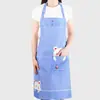 Delantal Floral para el Hogar, Ropa de Trabajo Resistente a las Manchas, Ropa de Protección Laboral, Lavado de Platos en la Cocina, Delantal para Limpieza del Hogar, Uniforme de Trabajo