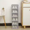 Caja de Plástico Transparente para Zapatos Almacenamiento Caja de Zapatos Multicolor Caja de Zapatos de Baloncesto Plástico a Prueba de Polvo Gabinete para Zapatos Caja de Plástico Apilable para Zapatos