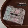 Accesorios para Uñas Macaron Alto Brillo Perlas Redondas Completas Rejilla de 12 Compartimentos Mixtas Perlas Grandes de Luz Fría Color Crema Artículos de Decoración de Uñas