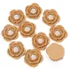 Acessórios de Flor Camélia Tridimensional de Furo Único com Base Plana de Pérola de Imitação ABS para Sapatos, Chapéus, Bolsas, Roupas, Brincos, Presilhas de Cabelo e Projetos DIY