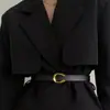 Cinturón de Piel Genuina para Mujer para Verano, Versátil con Jeans, Cinturón Decorativo de Alta Gama para Trajes y Vestidos, Estilo Delgado