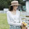Cardigan Fino de Tencel para Primavera/Verão 2026, Jaqueta com Proteção Solar para Mulheres, Suéter de Malha Solto com Decote V para Ar Condicionado, Proteção UV