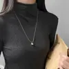 Collar Nalan de Plata S925 Minimalista con Perla Redonda y un Diseño Fresco y Elegante para Mujer Y00852