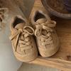 Nuevos Zapatos Infantiles Otoño e Invierno 2025 Estilo Coreano Retro Estilo Bosque Punta Redonda Suela Suave Zapatos de Bebé Mocasines Doble Algodón