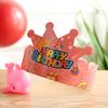 Chapéus de Aniversário, Chapéus Coroa para Bolo de Aniversário no Atacado, Chapéus de Desenho Animado para Crianças, Suprimentos de Festa de Papelão Dourado para Adultos