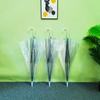 Guarda-chuva transparente de 8 varetas fresco guarda-chuva branco ecológico material PVC guarda-chuva automático descartável guarda-chuva criativo barraca de rua
