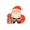 Colgante Decoración Luminosa Navideña Dibujos Animados Papá Noel Reno Linterna de PVC Accesorios para Fotos Navideñas