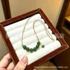 Cadena para Clavícula de Jade Hetian, Jade Hetian Natural en Color de Agua Clara, Colgante de Paz, Bolsa de la Suerte, Calabaza, Collar de Buda de Jade Hetian