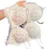 Encuentro Camelia# Crema Dulce Francesa Estilo Floral Pastoral Reunión Sin Marcas Copa Fija Ropa Interior Mujer