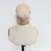 Peluca con encaje frontal blanca para mujer, cabello largo y liso con raya en medio, peluca elegante para toda la cabeza hecha de fibra sintética de alta temperatura