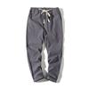 Comércio exterior Novo Estilo Japonês Retro Verão Masculino Fino Linho Calças Casuais Calças de Tornozelo Comprimento de Algodão e Linho Plissado Calças de Tamanho Grande