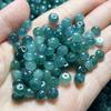 Cuentas de tambor de jade de agua azul antiguo de carga natural, cuentas de platillo volador, cuentas sueltas, cuentas de jade DIY, pulsera, collar con material de cuentas al por mayor