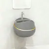 Lavabo Cerámico de Esquina Montado en Pared, Lavabo para Colgar en la Pared para Baño, Lavabo Pequeño para Balcón de Apartamento, Comercio Exterior Transfronterizo