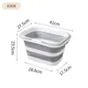 Cesta de Piquenique Dobrável Portátil Balde Retangular para Mop Bacia Doméstica para Mop Balde de Mop Balde de Lavanderia Balde de Plástico