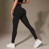 Pantalones de hilo deportivos transpirables adelgazantes elásticos ajustados para correr sin costuras de secado rápido ropa exterior cintura alta pantalones de yoga profesionales para mujer