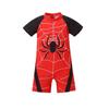 Traje de baño de verano 2025 para niños, moderno, de manga corta, con estampado de araña, de colorblock